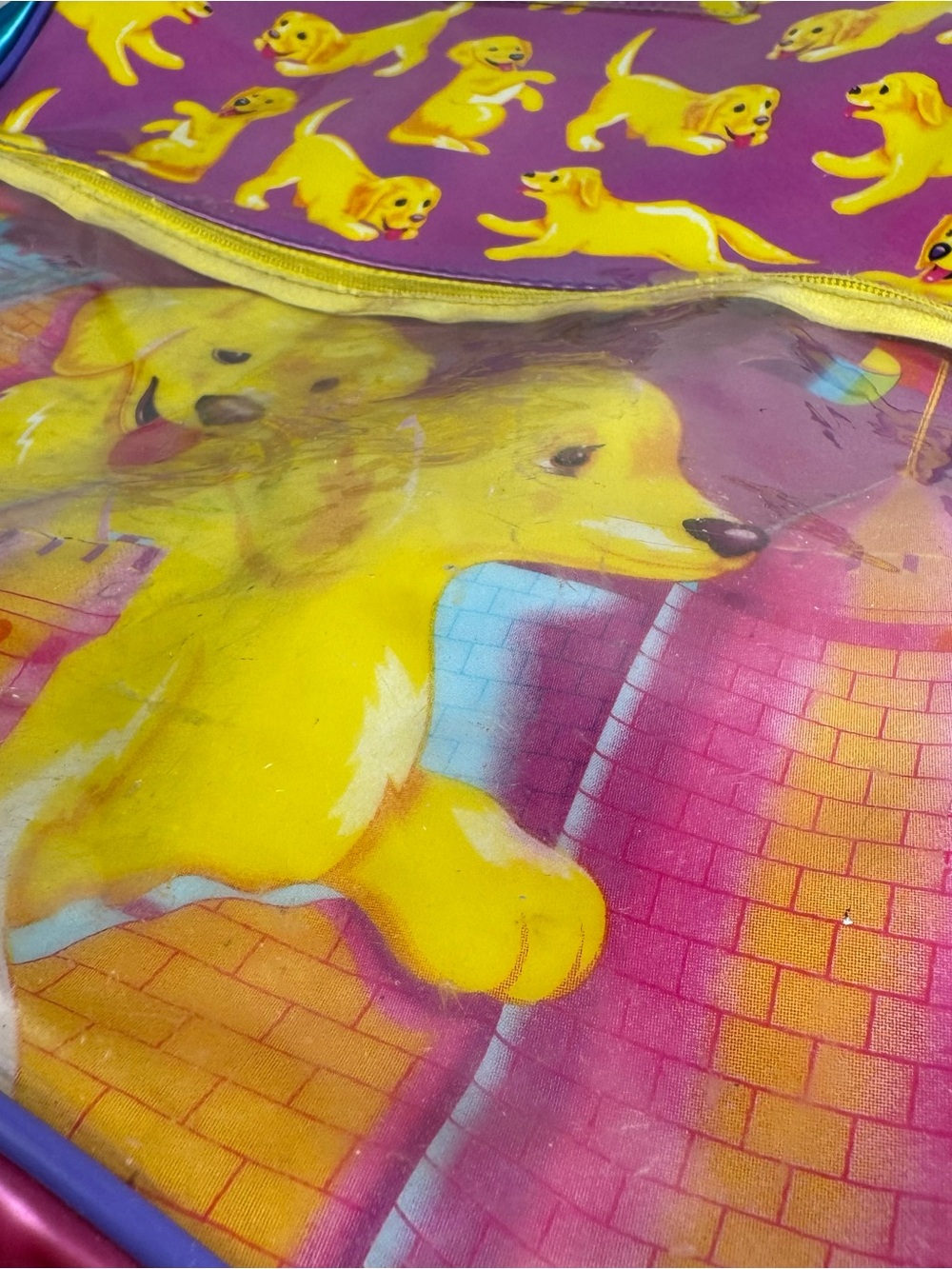 Vintage Lisa Frank Backpack Golden Retriever 90's Y2K DAMAGED Read - Picture 14 of 16
